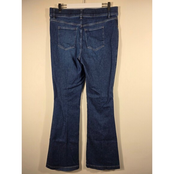 SPANX WearEver Flare Jeans Authentic Blue XL Bell Bottom Bootcut Pull On Denim - Picture 4 of 10